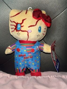 Hello Kitty Style Plush Keychain - Chunky